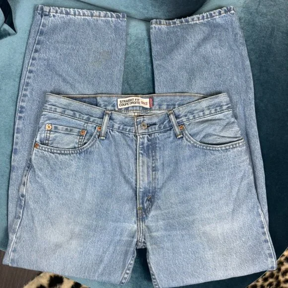 Vintage Levi’s Men’s 505 Jean Medium Light Blue Stonewash 33x30 - Picture 4 of 11